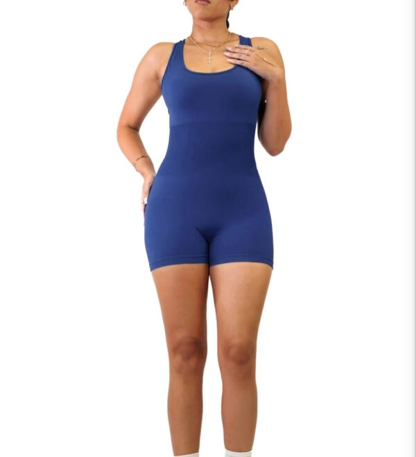 Enterizo scrunch azul - Imagen 4