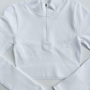 Polo ribbed blanco