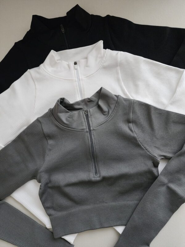Polo ribbed manga larga - Imagen 3