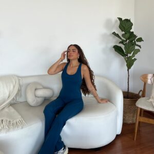 Enterizo Flare Esencia azul acero