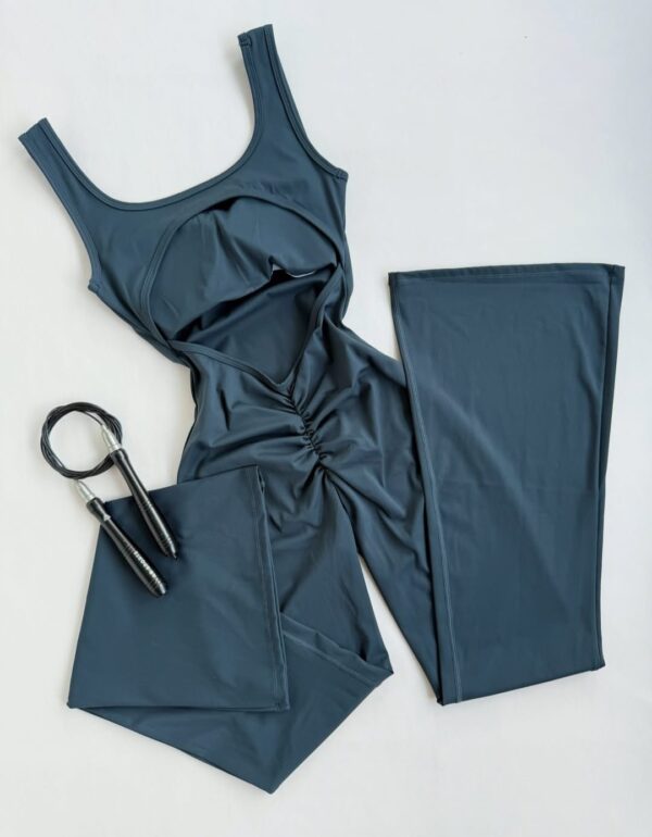 Enterizo flare scrunch verde